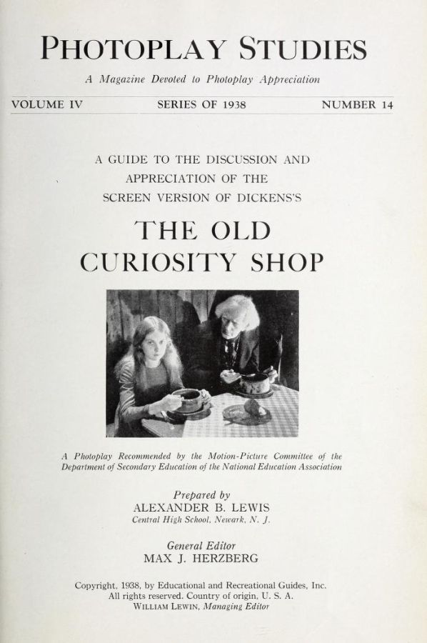 PHOTOPLAY STUDIES magazine side cover Issue 14  1938