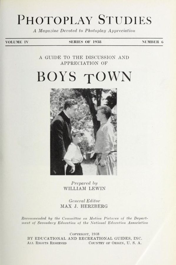 PHOTOPLAY STUDIES magazine side cover Issue 6  1938