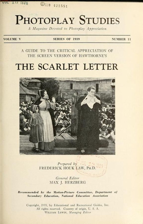 PHOTOPLAY STUDIES magazine side cover Issue 11  1939