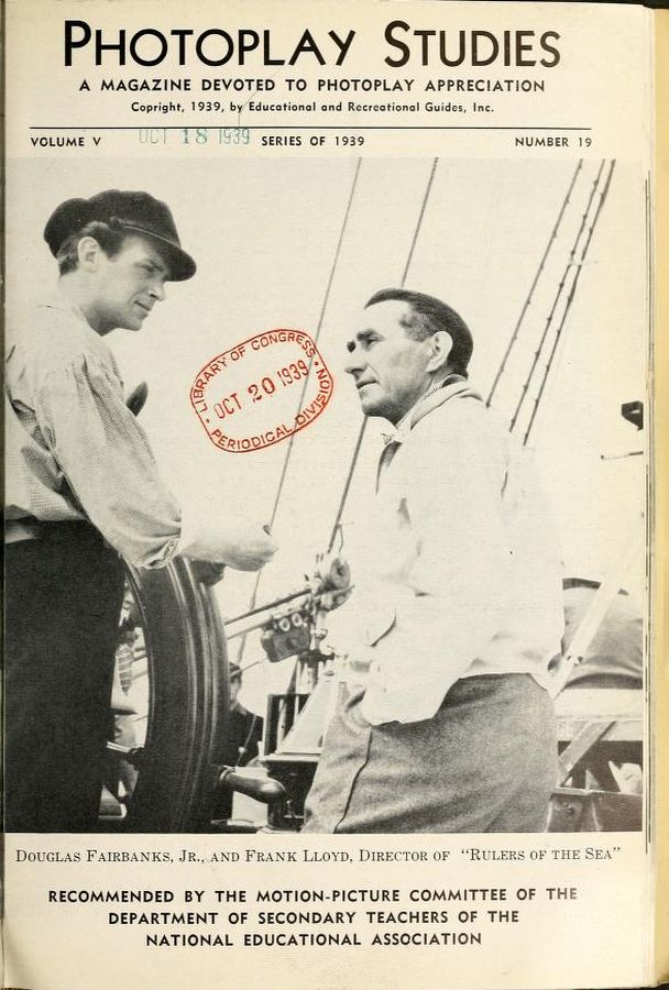 PHOTOPLAY STUDIES magazine side cover Issue 19  1939
