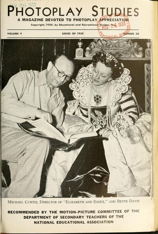 PHOTOPLAY STUDIES magazine side cover Issue 20  1939