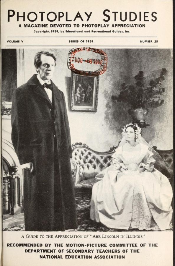 PHOTOPLAY STUDIES magazine side cover Issue 25  1939