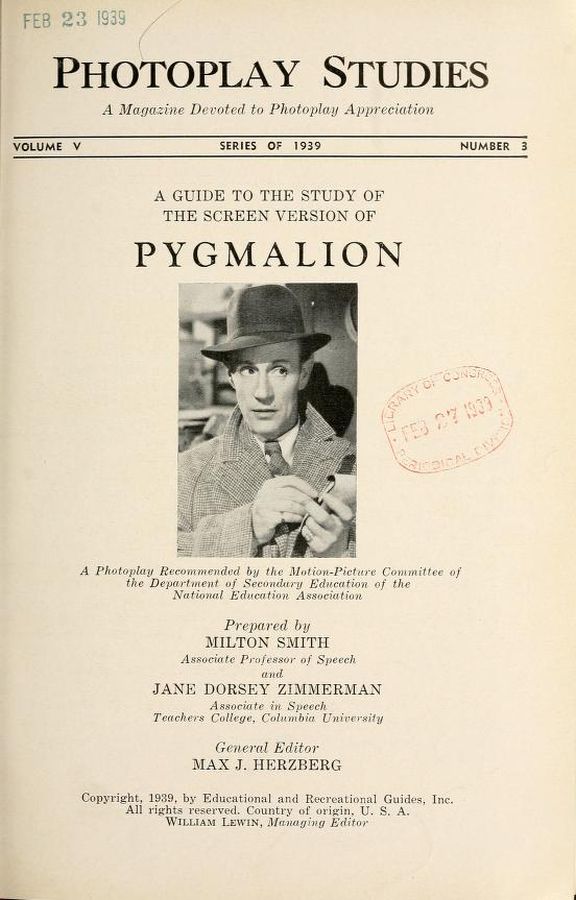 PHOTOPLAY STUDIES magazine side cover Issue 3  1939