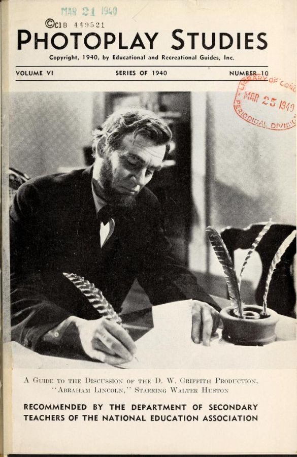 PHOTOPLAY STUDIES magazine side cover Issue 10  1940