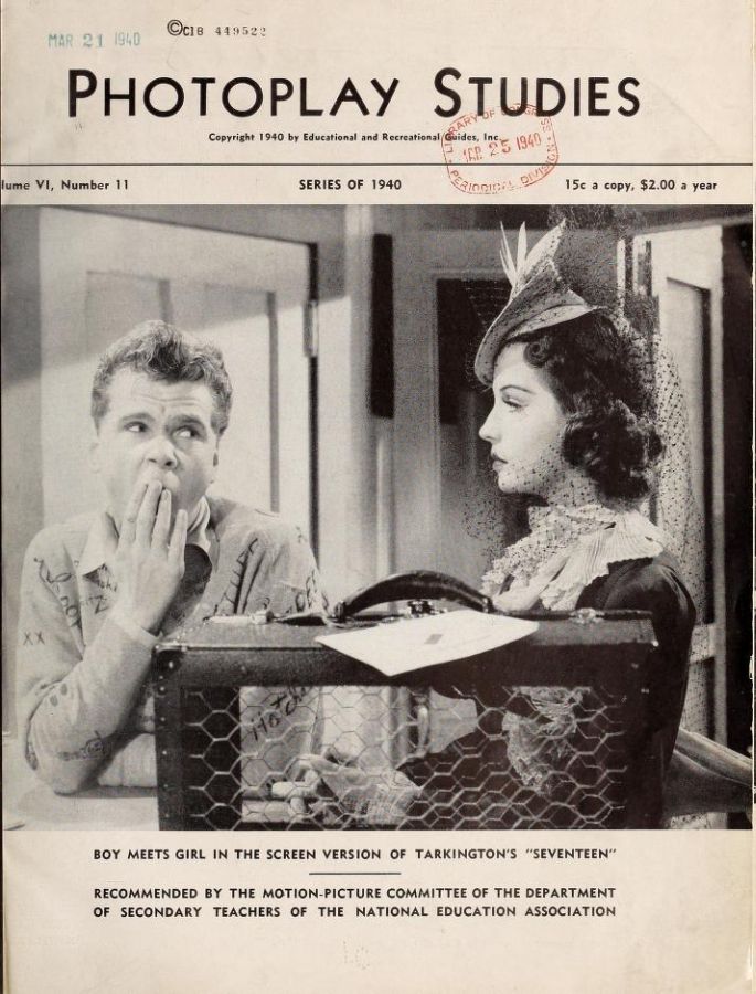 PHOTOPLAY STUDIES magazine side cover Issue 11  1940