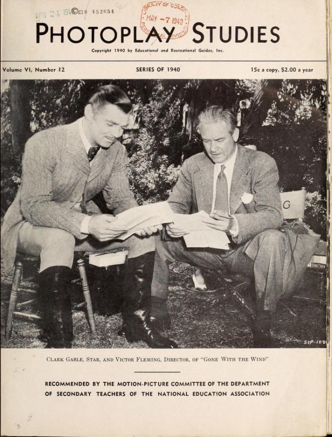 PHOTOPLAY STUDIES magazine side cover Issue 12  1940