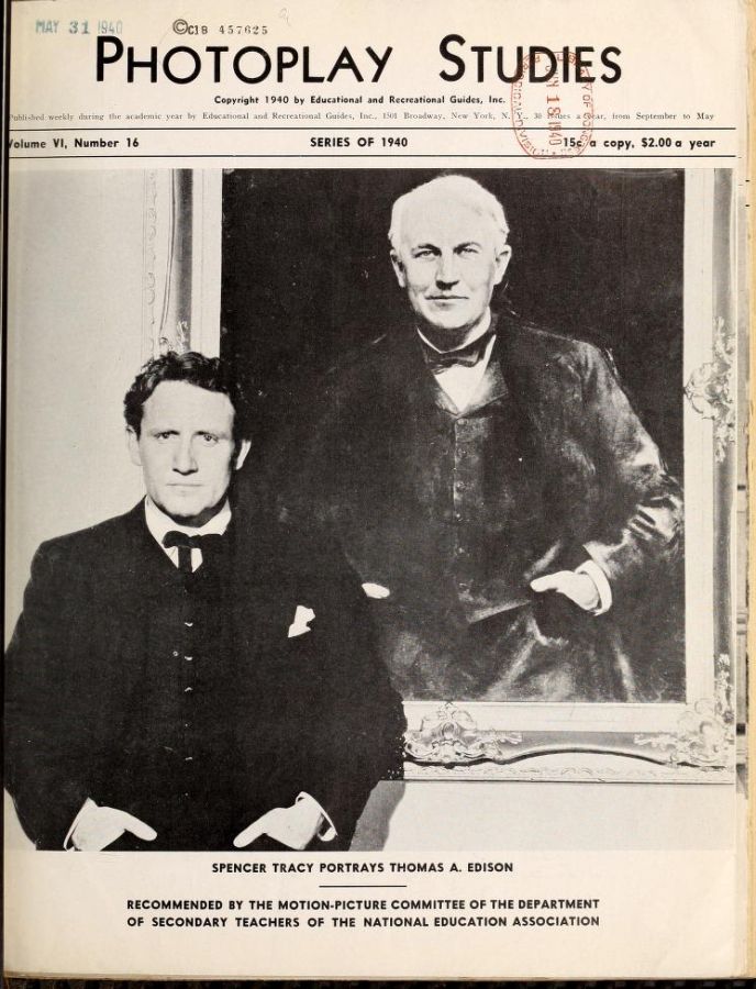 PHOTOPLAY STUDIES magazine side cover Issue 16  1940