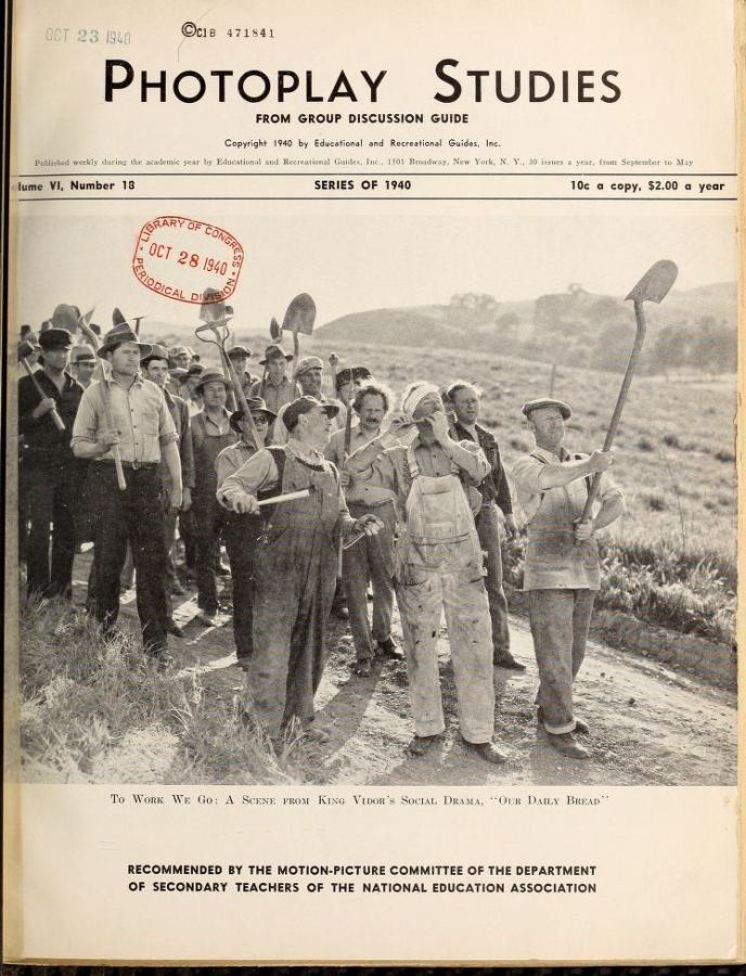 PHOTOPLAY STUDIES magazine side cover Issue 18  1940