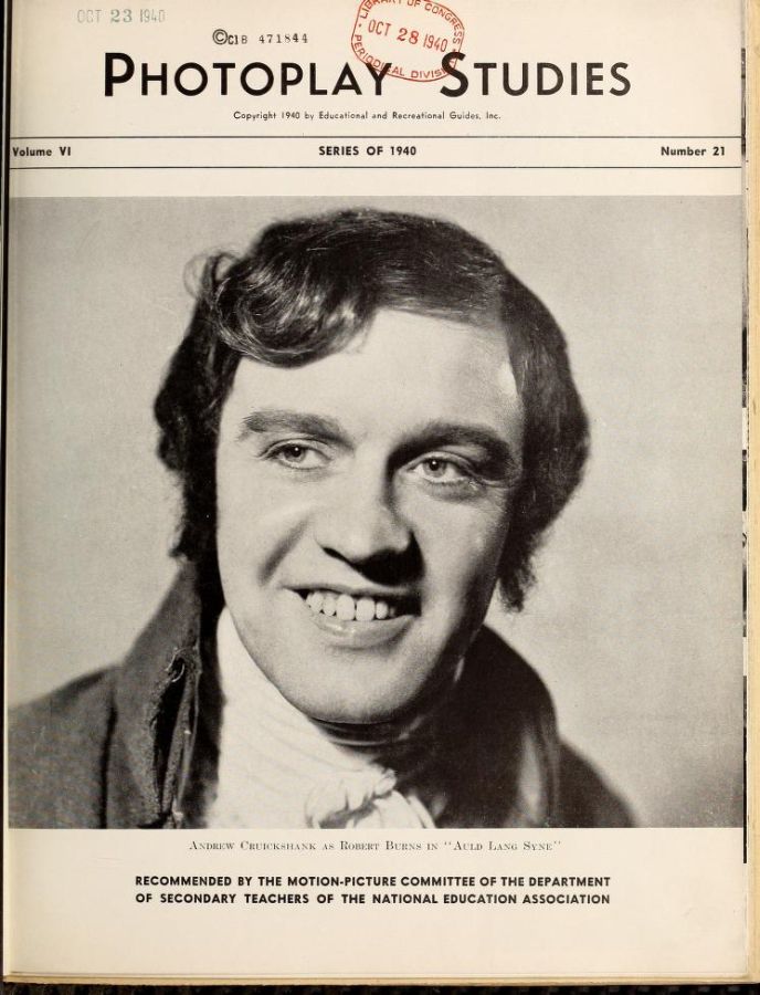 PHOTOPLAY STUDIES magazine side cover Issue 21  1940