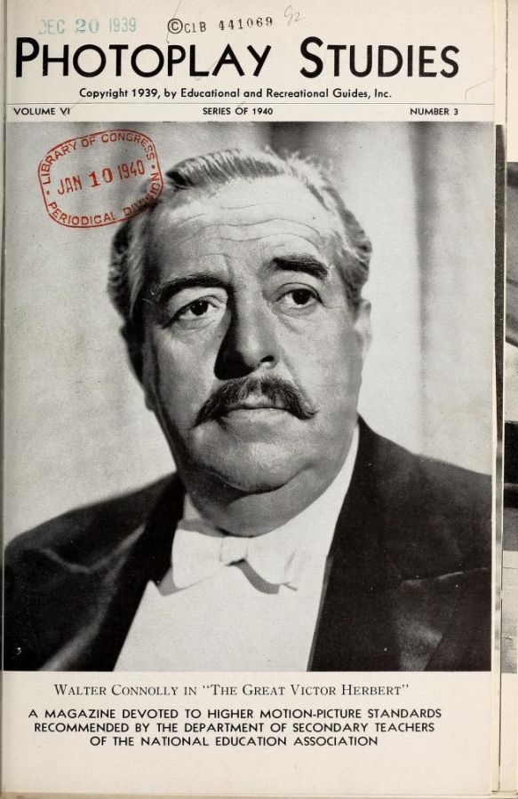PHOTOPLAY STUDIES magazine side cover Issue 3  1940