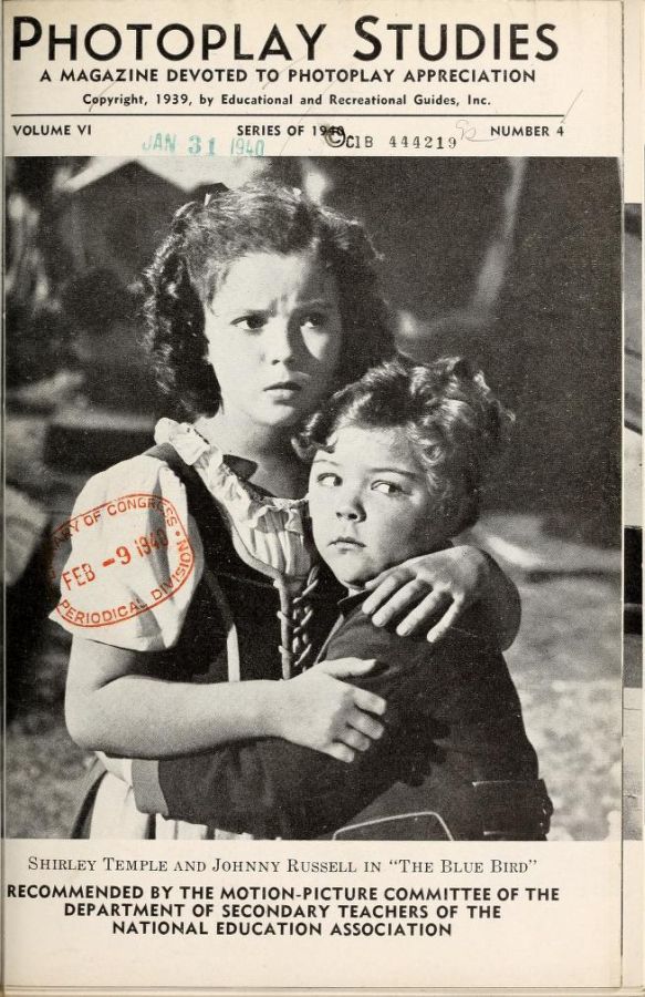 PHOTOPLAY STUDIES magazine side cover Issue 4  1940