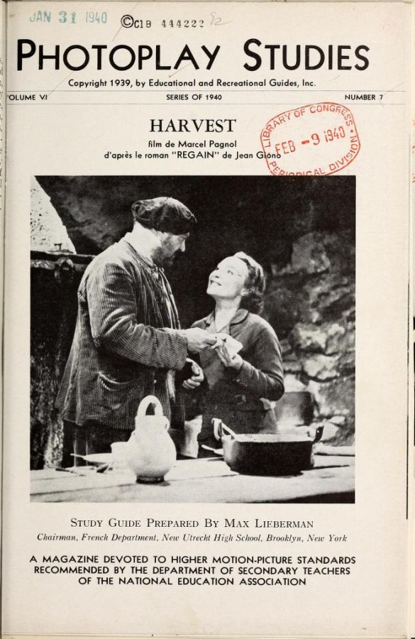 PHOTOPLAY STUDIES magazine side cover Issue 7  1940