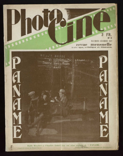 PHOTO-CINE magazine side cover Issue 9  November/December 1927