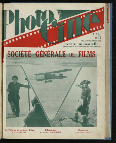 PHOTO-CINE magazine side cover Issue 10  January 1928