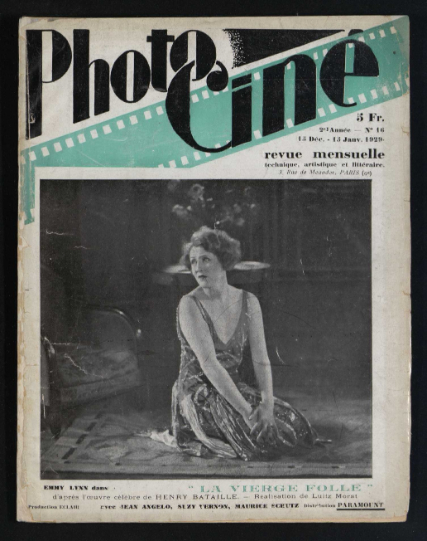 PHOTO-CINE magazine side cover Issue 16 13 December 1928