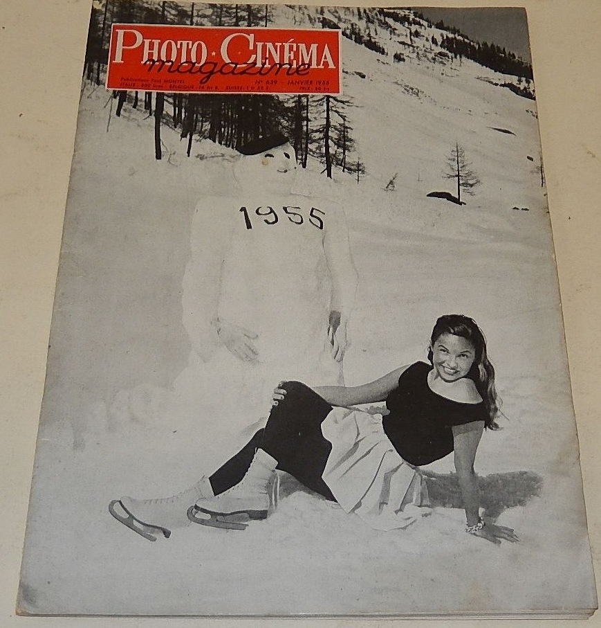 PHOTO CINEMA magazine side cover  January 1955