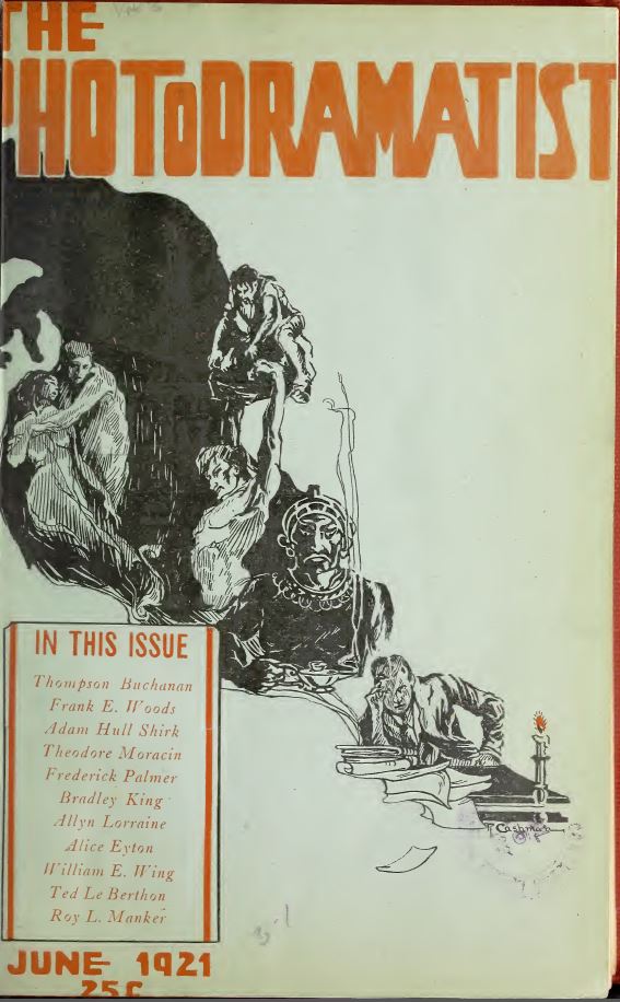 PHOTODRAMATIST magazine side cover June 1921