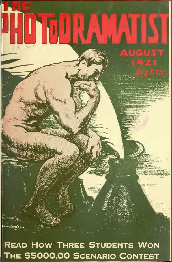 PHOTODRAMATIST magazine side cover August 1921