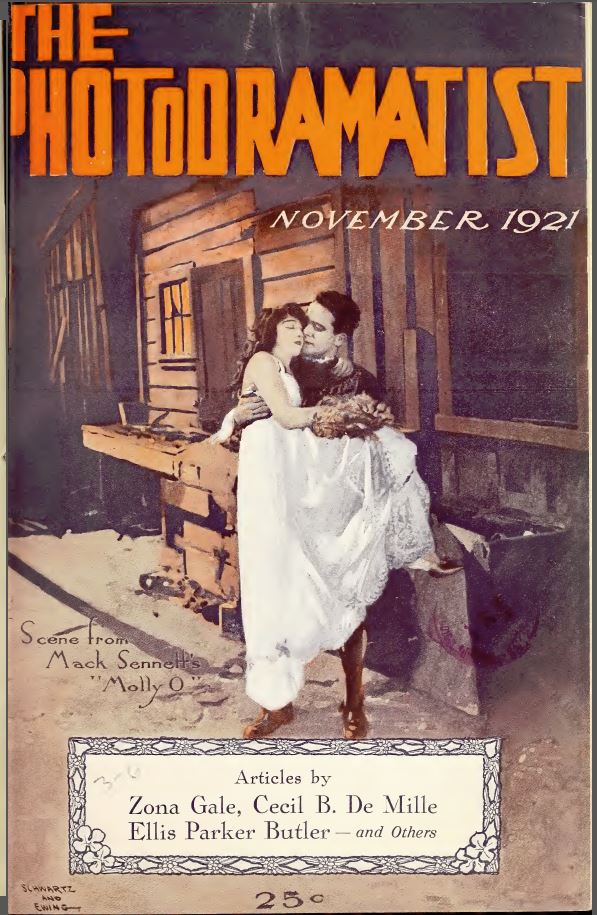 PHOTODRAMATIST magazine side cover November 1921