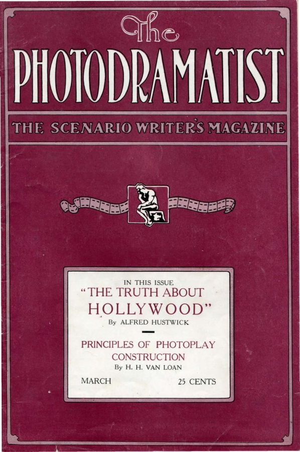PHOTODRAMATIST magazine side cover March 1922