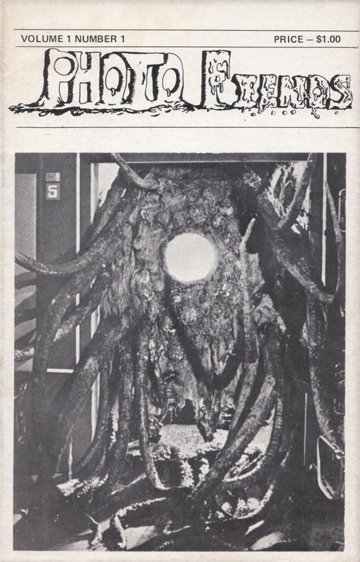 PHOTO FIENDS magazine side cover Issue 1 April 1978