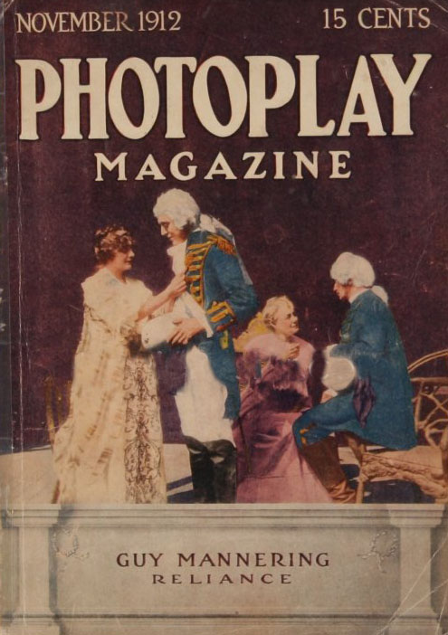 PHOTOPLAY magazine side cover Issue 18 November 1912