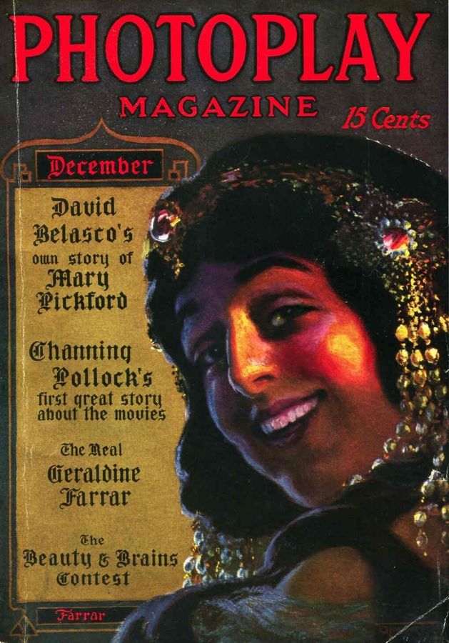 PHOTOPLAY magazine side cover Issue 55 December 1915