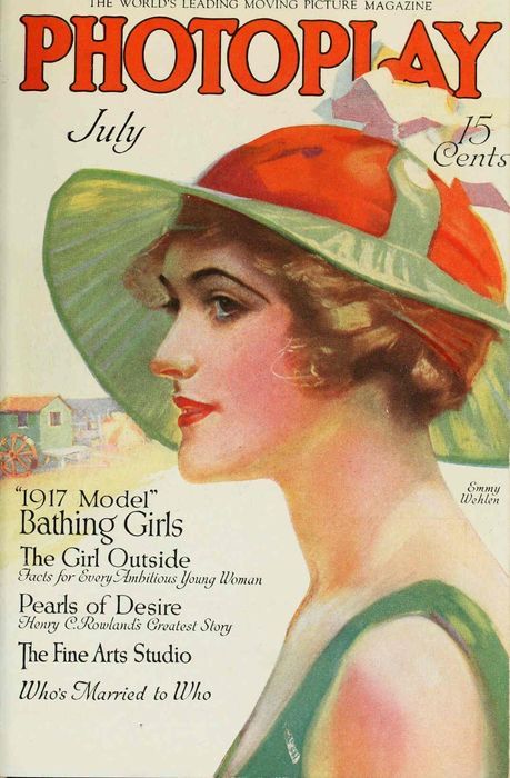 PHOTOPLAY magazine side cover Issue 74 July 1917