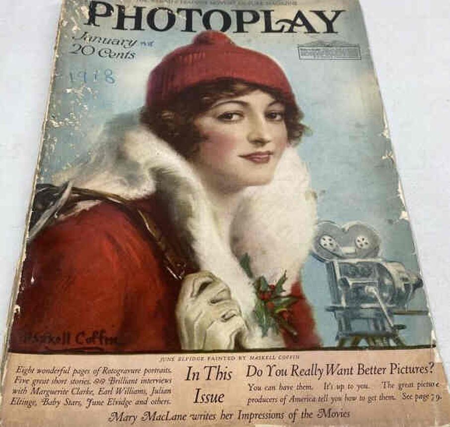 PHOTOPLAY magazine side cover Issue 80 January 1918