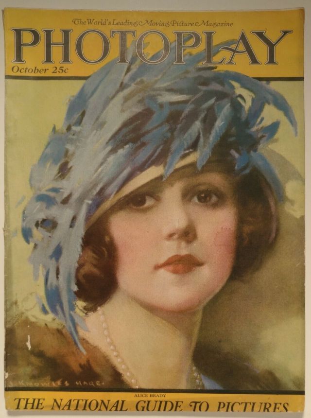 PHOTOPLAY magazine side cover Issue 137 October 1922