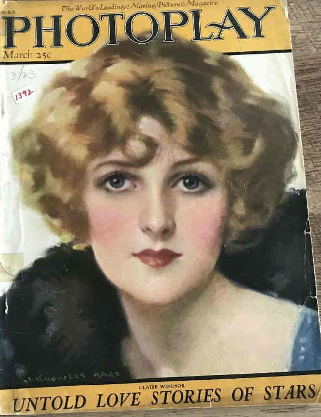 PHOTOPLAY magazine side cover Issue 142 March 1923