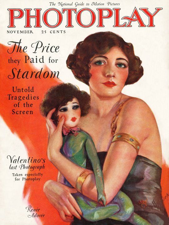 PHOTOPLAY magazine side cover Issue 186 November 1926