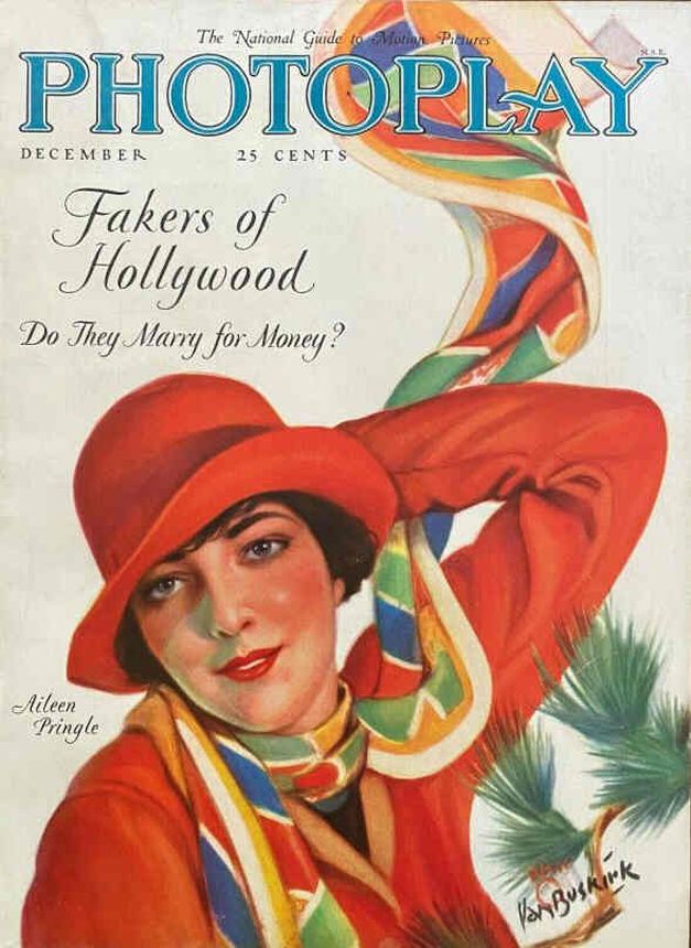 PHOTOPLAY magazine side cover Issue 187 December 1926