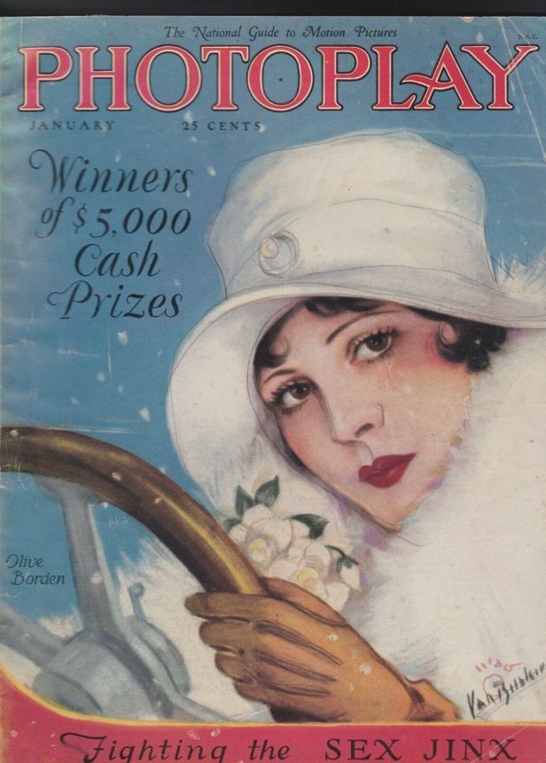 PHOTOPLAY magazine side cover Issue 188 January 1927