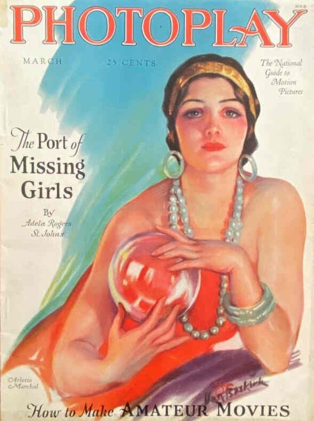 PHOTOPLAY magazine side cover Issue 190 March 1927