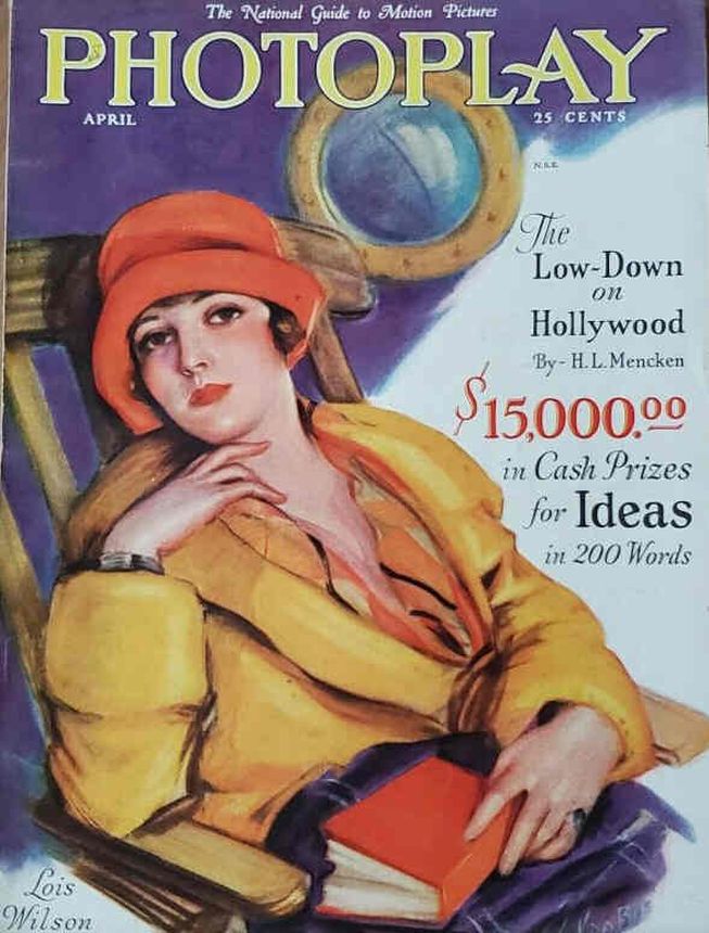 PHOTOPLAY magazine side cover Issue 191 April 1927