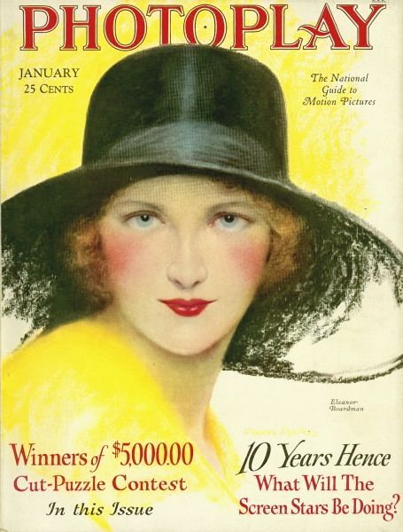 PHOTOPLAY magazine side cover Issue 200 January 1928