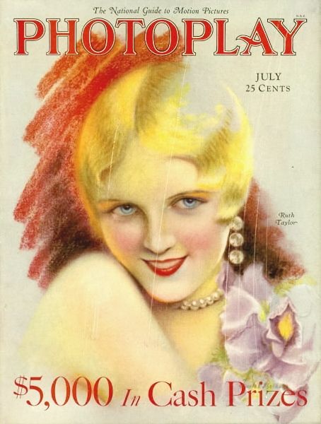 PHOTOPLAY magazine side cover Issue 206 July 1928