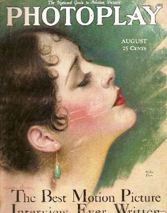 PHOTOPLAY magazine side cover Issue 207 August 1928