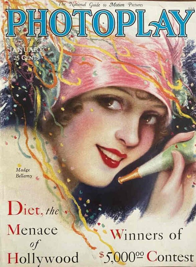 PHOTOPLAY magazine side cover Issue 212 January 1929