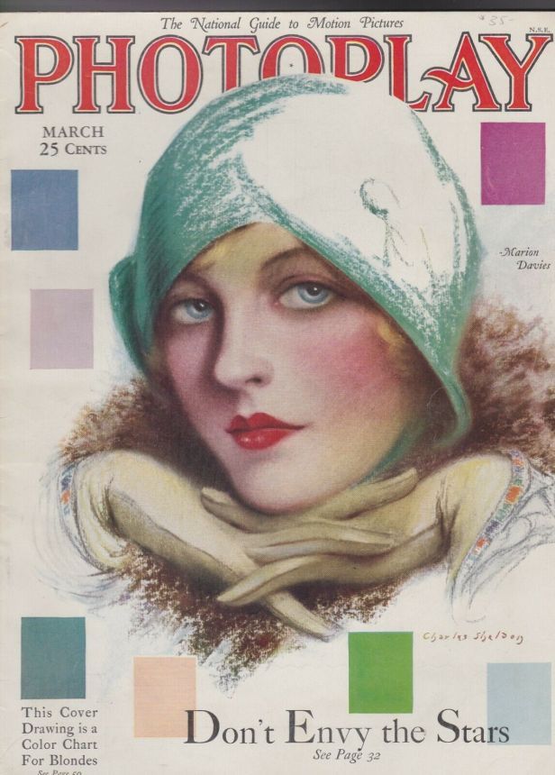 PHOTOPLAY magazine side cover Issue 214 March 1929