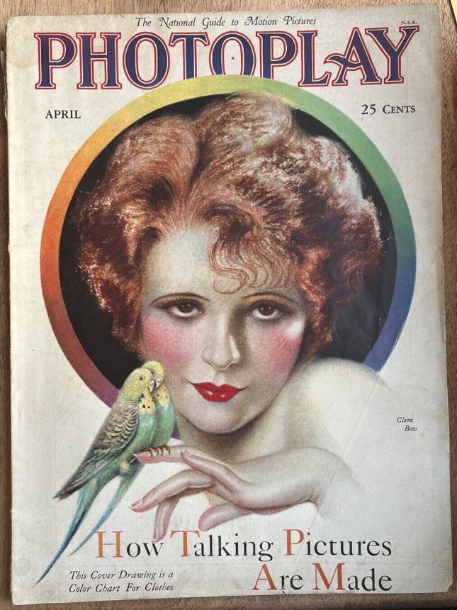 PHOTOPLAY magazine side cover Issue 215 April 1929