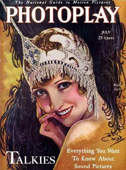 PHOTOPLAY magazine side cover Issue 218 July 1929