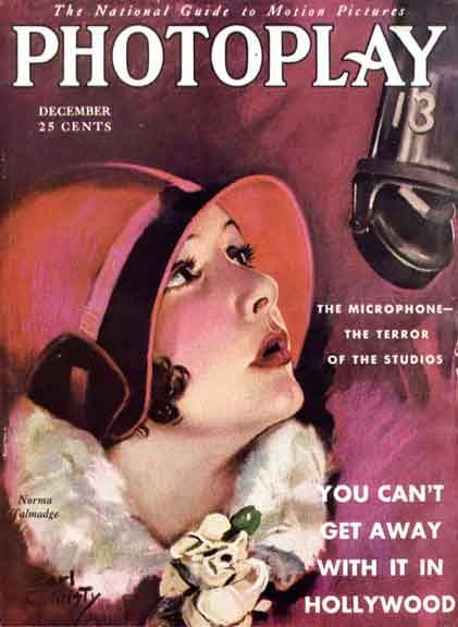 PHOTOPLAY magazine side cover Issue 223 December 1929