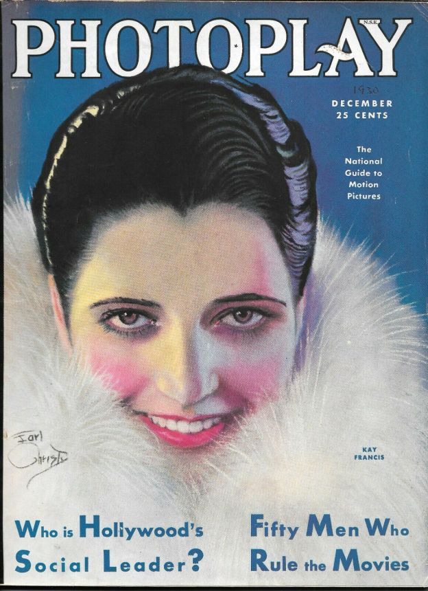 PHOTOPLAY magazine side cover Issue 235 December 1930