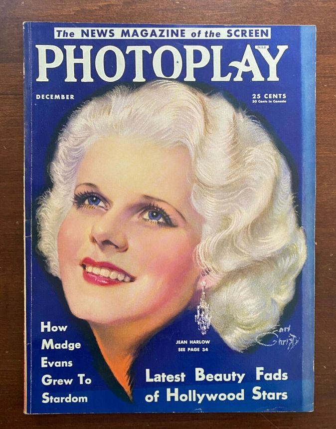 PHOTOPLAY magazine side cover Issue 247 December 1931