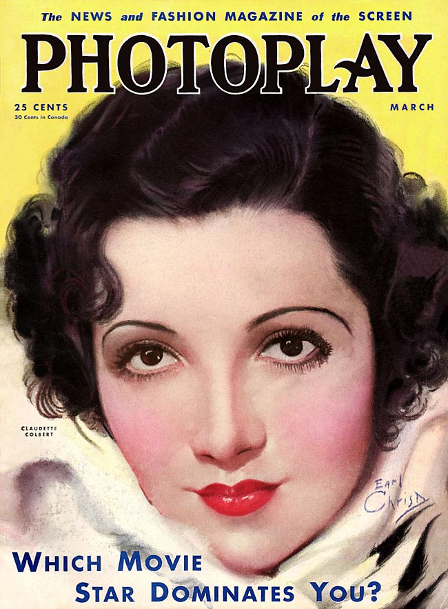 PHOTOPLAY magazine side cover Issue 262 March 1933