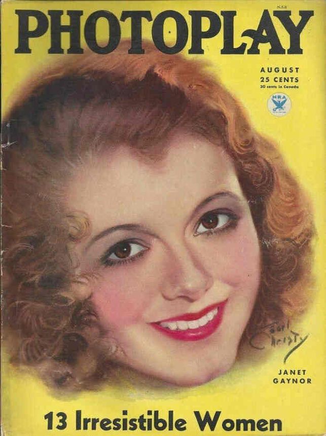 PHOTOPLAY magazine side cover Issue 279 August 1934