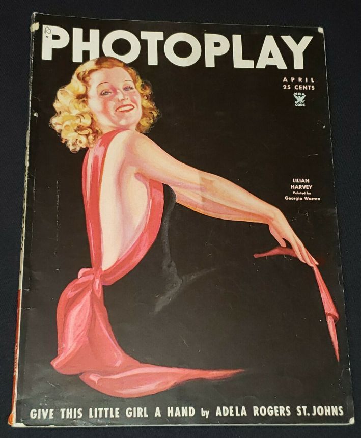 PHOTOPLAY magazine side cover Issue 287 April 1935