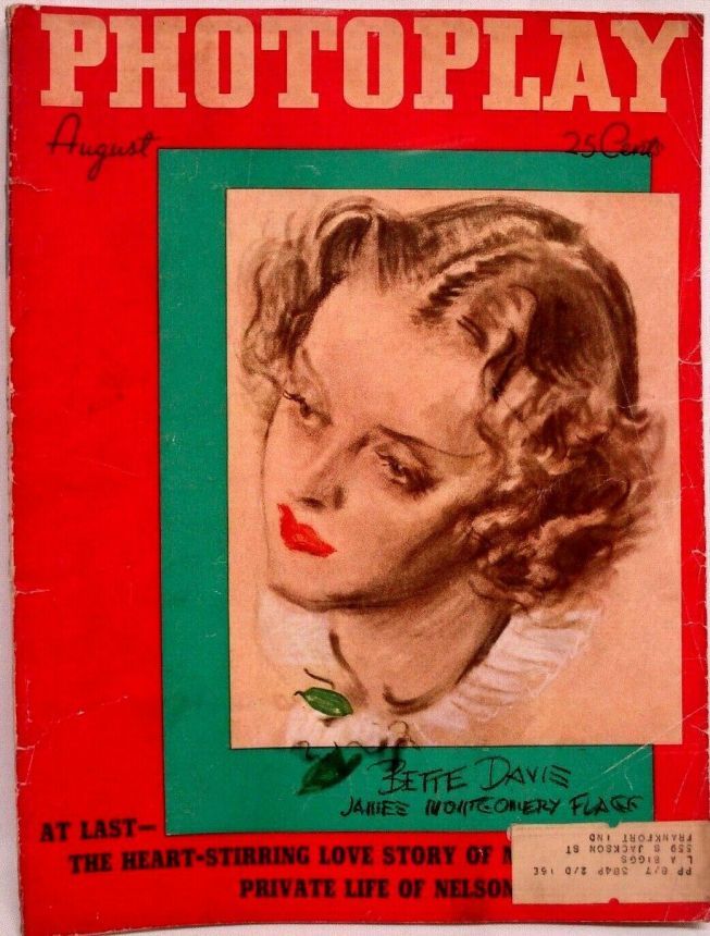 PHOTOPLAY magazine side cover Issue 303 August 1936